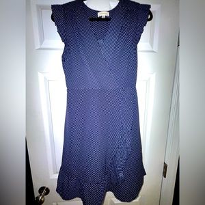Navy blue polka dot Monteau Los Angeles sleeveless sundress